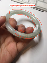 Load image into Gallery viewer, 58.9mm certified 100% natural type A icy watery light green white round cut jadeite jade bangle BS83-(1099)