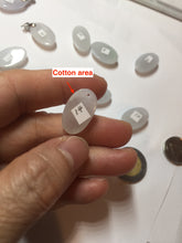 Load image into Gallery viewer, 12.3mm 100% natural type A light purple white Jadeite Jade simple is the best series pendant PB132