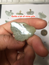 Load image into Gallery viewer, 100% Natural type A icy watery light green clear Jadeite Jade butterfly pendant PH113-(6-13)