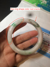 Load image into Gallery viewer, 60mm certified 100% natural type A sunny green white jadeite jade bangle BH31-5424