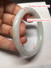 Load image into Gallery viewer, 55mm certified Type A 100% Natural green/white Jadeite Jade bangle BF28-1453