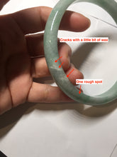 Load image into Gallery viewer, 80mm certified Type A 100% Natural light green plus size Jadeite Jade bangle BG211-5427
