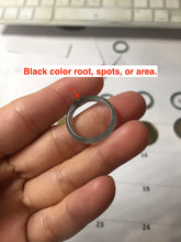 Load image into Gallery viewer, 17.3mm US Size 7 100% natural type A icy watery green/blue icy watery Guatemala jadeite jade band ring group PH224