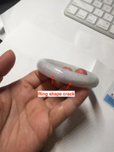 Load image into Gallery viewer, 50.5mm Certified Type A 100% Natural light purple/white oval shape Jadeite Jade bangle BK128-0257