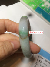 Load image into Gallery viewer, 56.5mm certificated Type A 100% Natural sunny green/dark green/white Jadeite Jade bangle Z132-2355