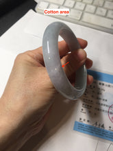 Load image into Gallery viewer, 56.3mm certified 100% natural Type A icy light green/purple jadeite jade bangle PE7-0299