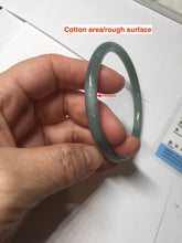 Load image into Gallery viewer, 58.5mm Certified Type A 100% Natural light green/blue/gray Guatemala slim round cut Jadeite bangle PD74-8134