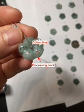 Load image into Gallery viewer, 100% Natural type A green gray with green floating flowers jadeite Forget-Me-Not(勿忘我) Flower Pendant group PA251