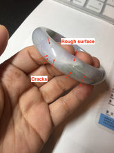 Load image into Gallery viewer, 55mm Certified 100% natural Type A light purple with sunny flying flowers jadeite jade bangle BL107-8720