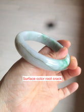 Load image into Gallery viewer, 56.4mm certificated Type A 100% Natural sunny green Jadeite Jade bangle Z129-2352