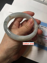 Load image into Gallery viewer, 59.5mm Certified Type A 100% Natural icy watery light green blue Jadeite Jade bangle BN68-2596