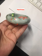 Load image into Gallery viewer, 55.6mm certified 100% natural Type A light green yellow jadeite jade bangle F179-3085