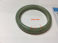 Load image into Gallery viewer, 58.4mm Certified Type A 100% Natural Oily Dark Green Gray Black(油青) Jadeite Jade Bangle PH259-7141