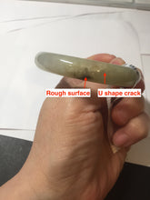 Load image into Gallery viewer, 53.8mm certified Type A 100% Natural icy light green/yellow/purple Jadeite Jade bangle F100-3517