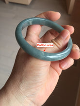 Load image into Gallery viewer, 57.5mm Certified Type A 100% Natural deep sea dark green/purple/blue/gray/black Guatemala Jadeite bangle PB114-6421