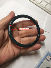 Load image into Gallery viewer, 60mm Certified Type A 100% Natural dark green/blue/gray with Guatemala slim round cut Jadeite bangle BG205-8850
