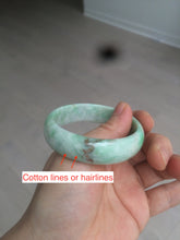 Load image into Gallery viewer, 50.5mm Certified Type A 100% Natural sunny apple green/brown oval Jadeite Jade bangle AZ134-1459