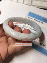 Load image into Gallery viewer, 59.8mm Certificated Type A 100% Natural White green Jadeite Jade bangle AA117-8441