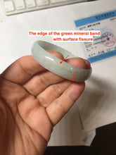 Load image into Gallery viewer, 51.5mm certified Type A 100% Natural icy light green clear white thin style Jadeite jade bangle PH46-9636