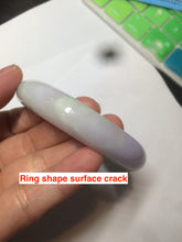 Load image into Gallery viewer, 54.5mm Certified 100% natural Type A green/purple jadeite jade bangle AH88-0772