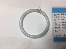 Load image into Gallery viewer, 60.4mm Certified Type A 100% Natural light green white purple round cut jadeite Jade bangle B259-3206