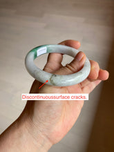 Load image into Gallery viewer, 56.4mm certificated Type A 100% Natural sunny green/white Jadeite Jade bangle Z130-2353