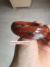 Load image into Gallery viewer, 58mm 100% natural red jasper stone(红碧玉,鸡血石) bangle SY100