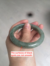 Load image into Gallery viewer, 54.6mm Certified 100% natural Type A green/gray jadeite jade bangle AE66-2866