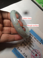 Load image into Gallery viewer, 52.5mm certified type A 100% Natural light green/yellow/purple(FU LU Shou) oval jadeite jade bangle AK59-0766