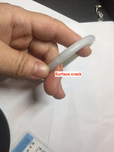 Load image into Gallery viewer, 56.8mm certified Type A 100% Natural light green/white/purple slim round cut Jadeite Jade bangle E135-3951