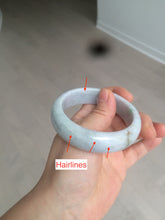 Load image into Gallery viewer, 54mm Certified type A 100% Natural sunny green/white/purple/red (Fu Lu Shou) chubby Jadeite bangle AZ132-9660