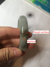 Load image into Gallery viewer, 50mm certified 100% natural Type A dark green/black oval jadeite jade bangle AM84-2870