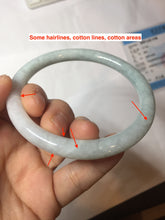 Load image into Gallery viewer, 61.2mm certified Type A 100% Natural light green light purple round cut Jadeite Jade bangle PH213-3242