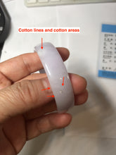 Load image into Gallery viewer, 50mm certified 100% natural Type A white purple thin jadeite jade bangle BS167-1625