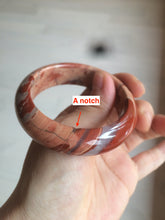 Load image into Gallery viewer, 53mm 100% natural red/pink red jasper stone bangle XY89