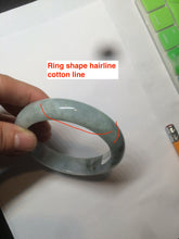 Load image into Gallery viewer, 55 mm Certified type A 100% Natural green/purple/black Jadeite bangle AT97-7557