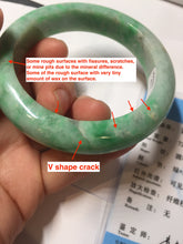 Load image into Gallery viewer, 56.2mm Certified Type A 100% Natural sunny green purple white Jadeite bangle PC168-8111