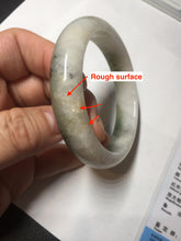 Load image into Gallery viewer, 56.4mm Certificated dark green/black/white with floating seaweed jadeite jade bangle BP21-4072
