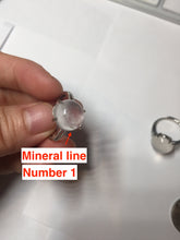 Load image into Gallery viewer, 100% Natural icy white clear ShuiMo Jade(水沫玉,foam of the water, quartzite) ring XY106