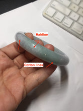Load image into Gallery viewer, 57mm certified 100% natural Type A icy light green/purple jadeite jade bangle PE5-0306