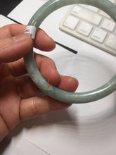 Load image into Gallery viewer, Sold, please don't order. Thanks. 64.7mm Certified type A 100% Natural light green round cut Jadeite bangle J143-(1947)