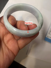 Load image into Gallery viewer, 53.5mm certified type A 100% Natural light green purple white Jadeite Jade bangle J150-6018