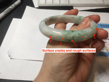 Load image into Gallery viewer, 60.2mm certified Type A 100% Natural light green sunny green light purple Jadeite Jade bangle BK139-5281