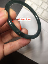 Load image into Gallery viewer, Sold! please don't oder. Thanks. 57mm Certified Type A 100% Natural dark green/blue/gray round cut Guatemala Jadeite jade bangle PJ15-9676