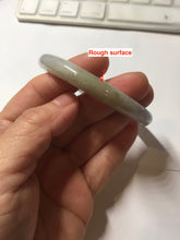 Load image into Gallery viewer, 54mm Certified Type A 100% Natural light green/white round cut Jadeite bangle PA233-9880