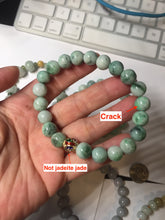 Load image into Gallery viewer, Size 52-60mm 100% natural type A green/yellow/brown/purple jadeite jade beads bracelet group BL134