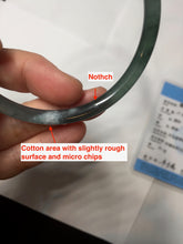 Load image into Gallery viewer, 61mm Certified Type A 100% Natural dark green/blue/gray Guatemala slim round cut Jadeite bangle PD175-2496