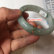 Load image into Gallery viewer, 52.3mm Certified Type A 100% Natural light green white Jadeite bangle PB290-3360