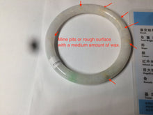Load image into Gallery viewer, 55mm certified Type A 100% Natural sunny green/white/brown Jadeite Jade bangle BF25-1470