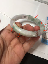 Load image into Gallery viewer, 57.6mm certificated Type A 100% Natural light green/red/purple/brown (FU LU SHOU) Jadeite Jade bangle Y164-7289